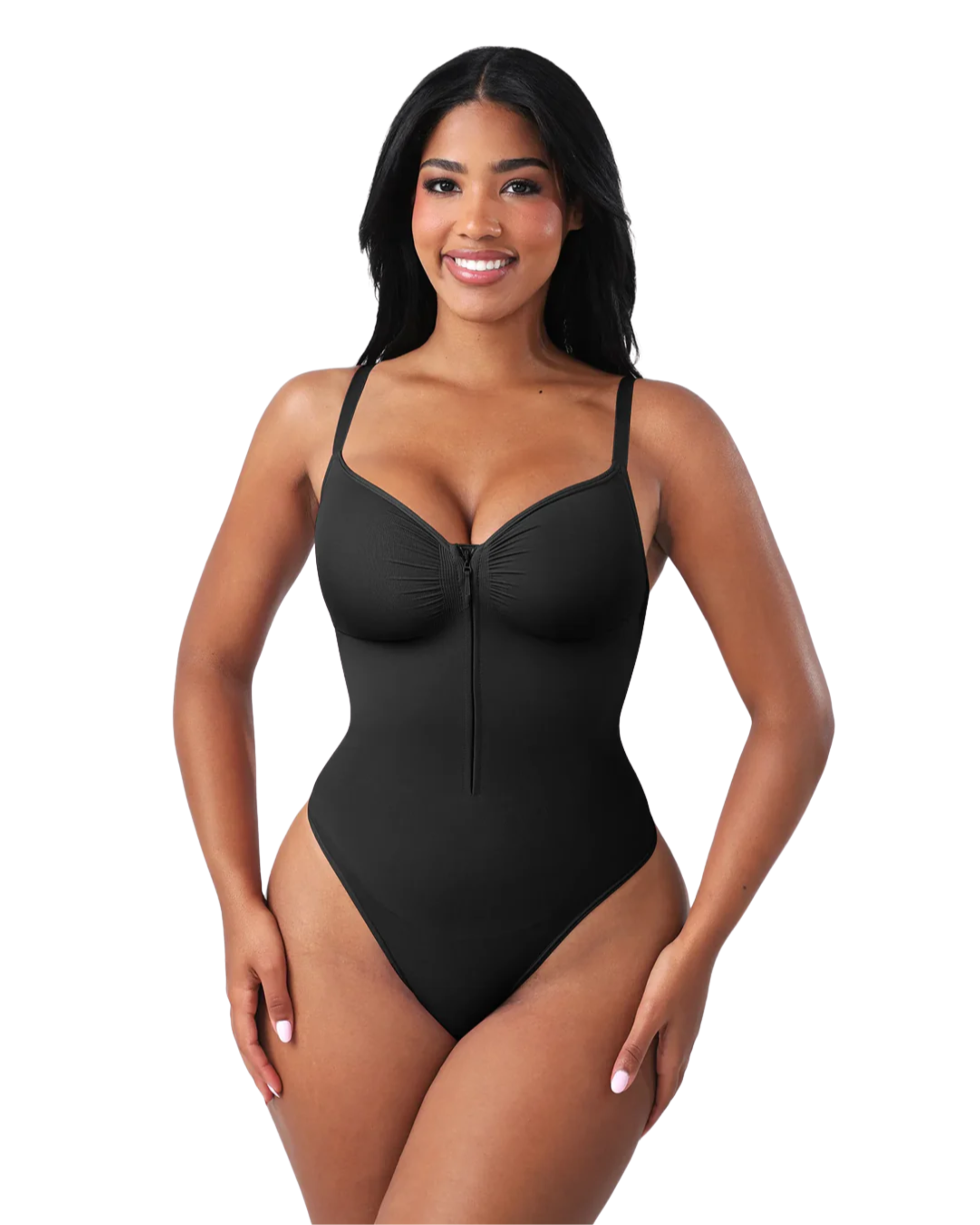 Comfure™ Seamless Tummy Control Zipper Sculpt and Support Bodysuit