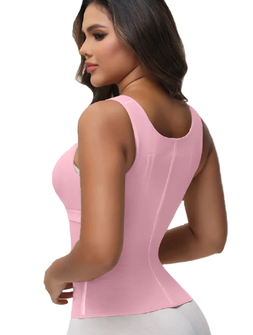 Comfure™ Women's Boned Latex Zipper Corset Tummy Control Body Shaper Vest With Bra