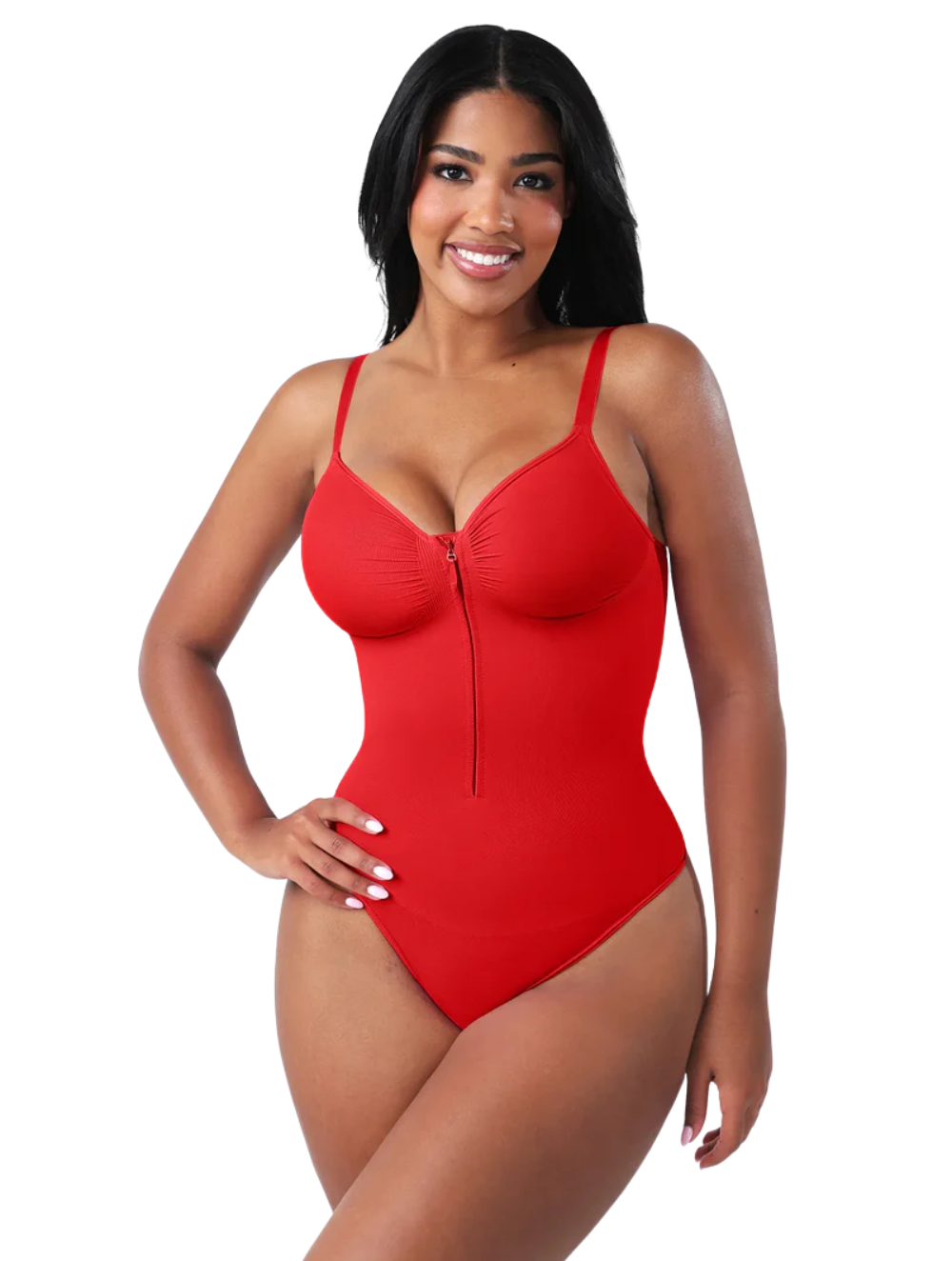 Comfure™ Seamless Tummy Control Zipper Sculpt and Support Bodysuit