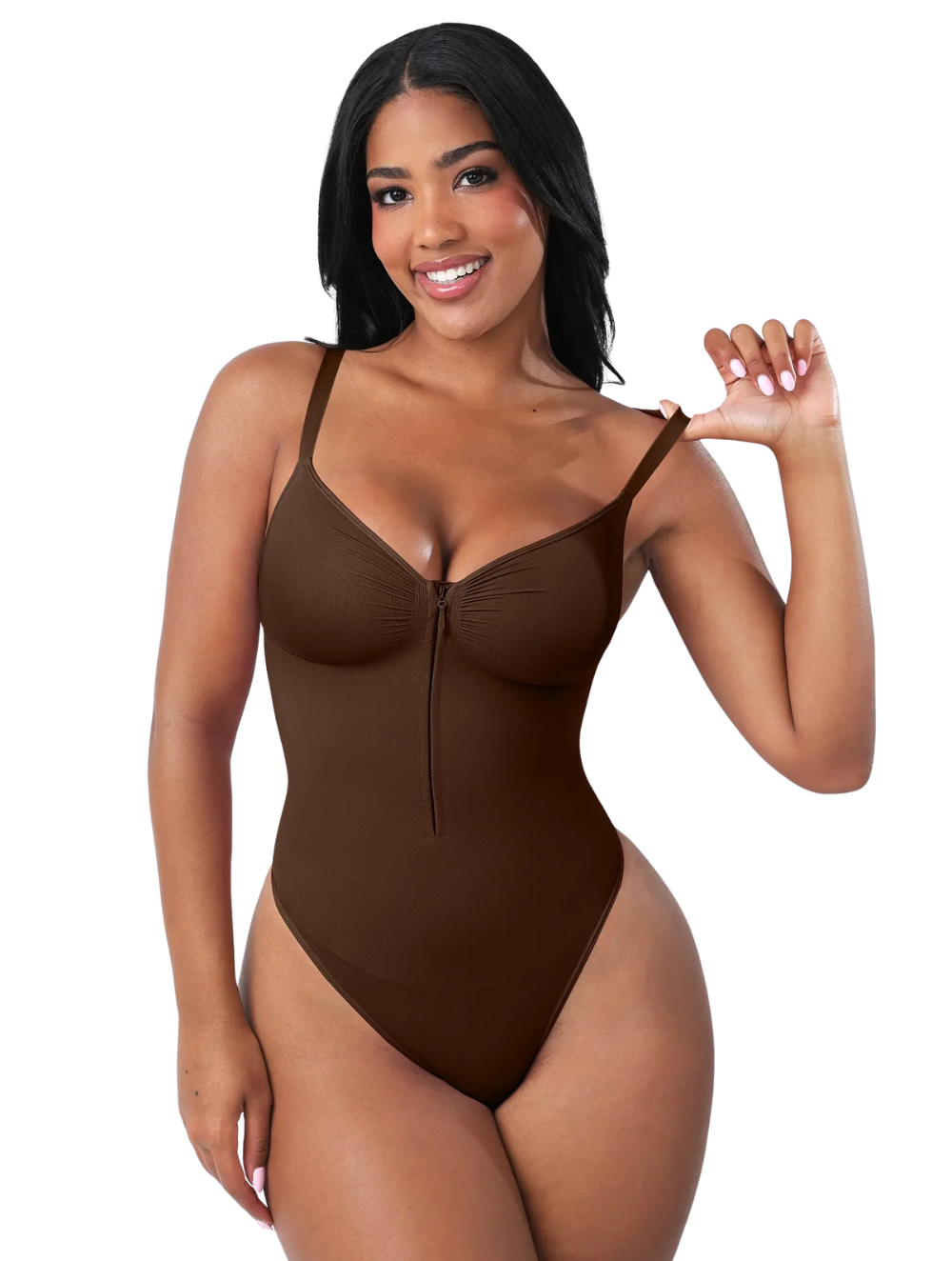 Comfure™ Seamless Tummy Control Zipper Sculpt and Support Bodysuit