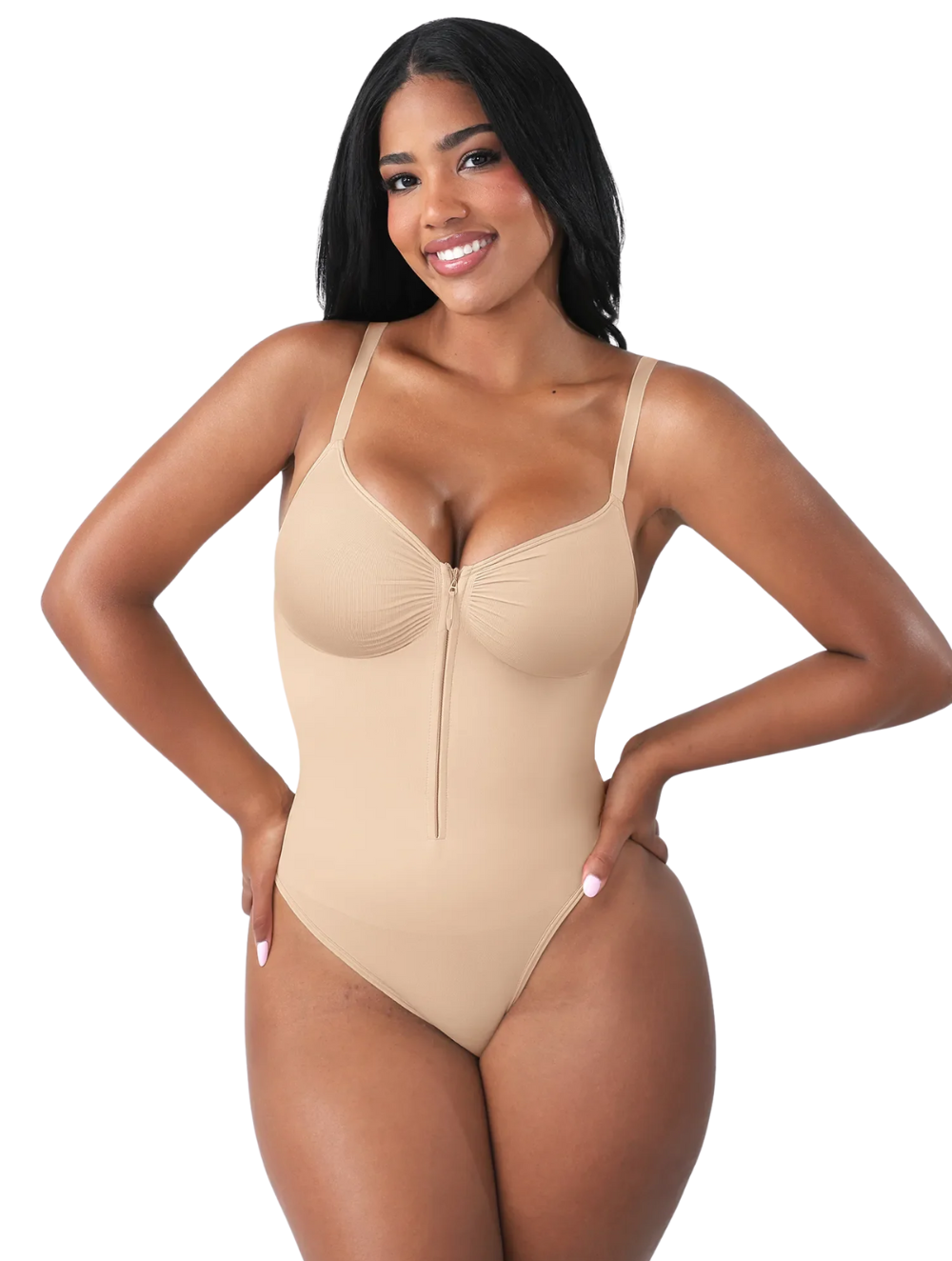 Comfure™ Seamless Tummy Control Zipper Sculpt and Support Bodysuit