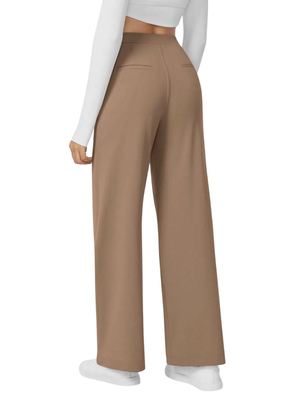 Comfure™ High Waisted Side Pocket Straight Leg Work Pants