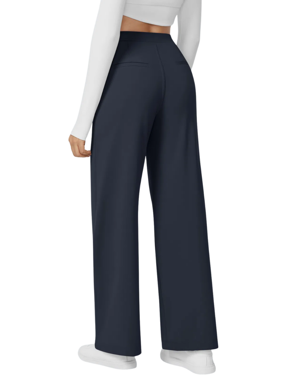 Comfure™ High Waisted Side Pocket Straight Leg Work Pants