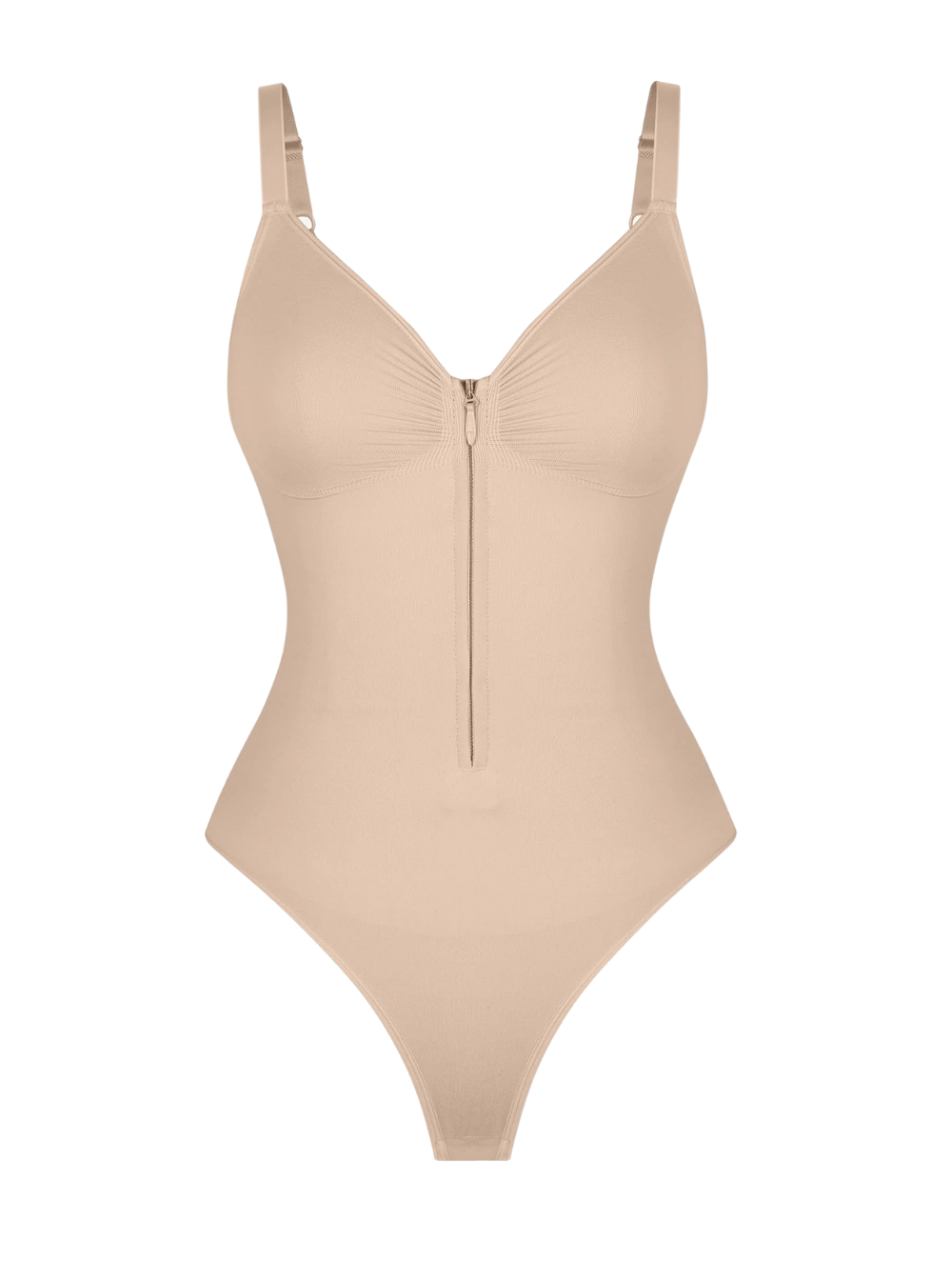 Comfure™ Seamless Tummy Control Zipper Sculpt and Support Bodysuit