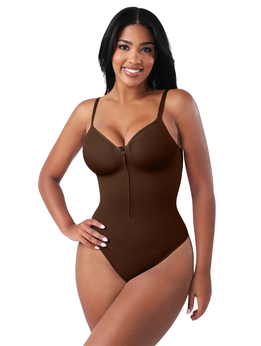 Comfure™  Seamless Tummy Control Zipper Sculpt and Support Bodysuit