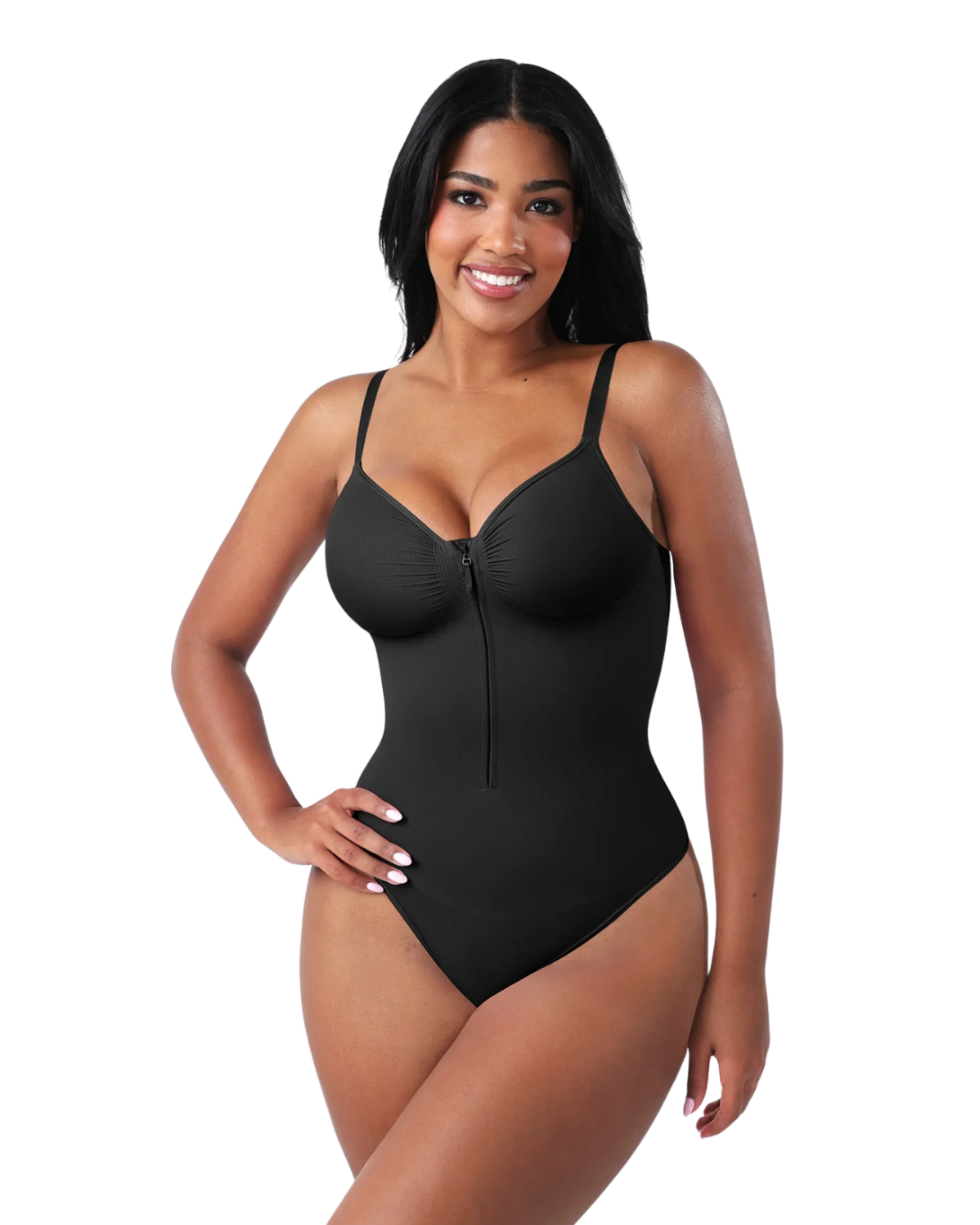 Comfure™  Seamless Tummy Control Zipper Sculpt and Support Bodysuit