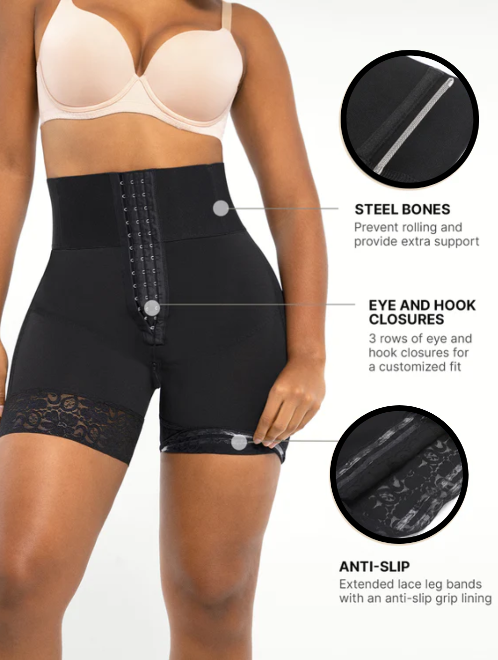 Comfure™ High Waisted Butt Lifting Body Shaper Shorts