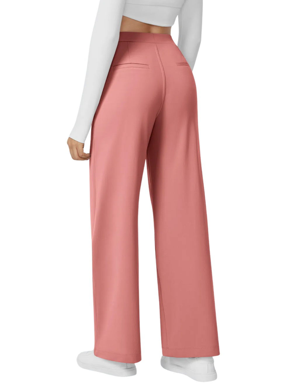 Comfure™ High Waisted Side Pocket Straight Leg Work Pants