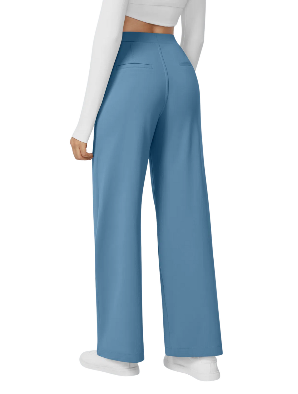 Comfure™ High Waisted Side Pocket Straight Leg Work Pants