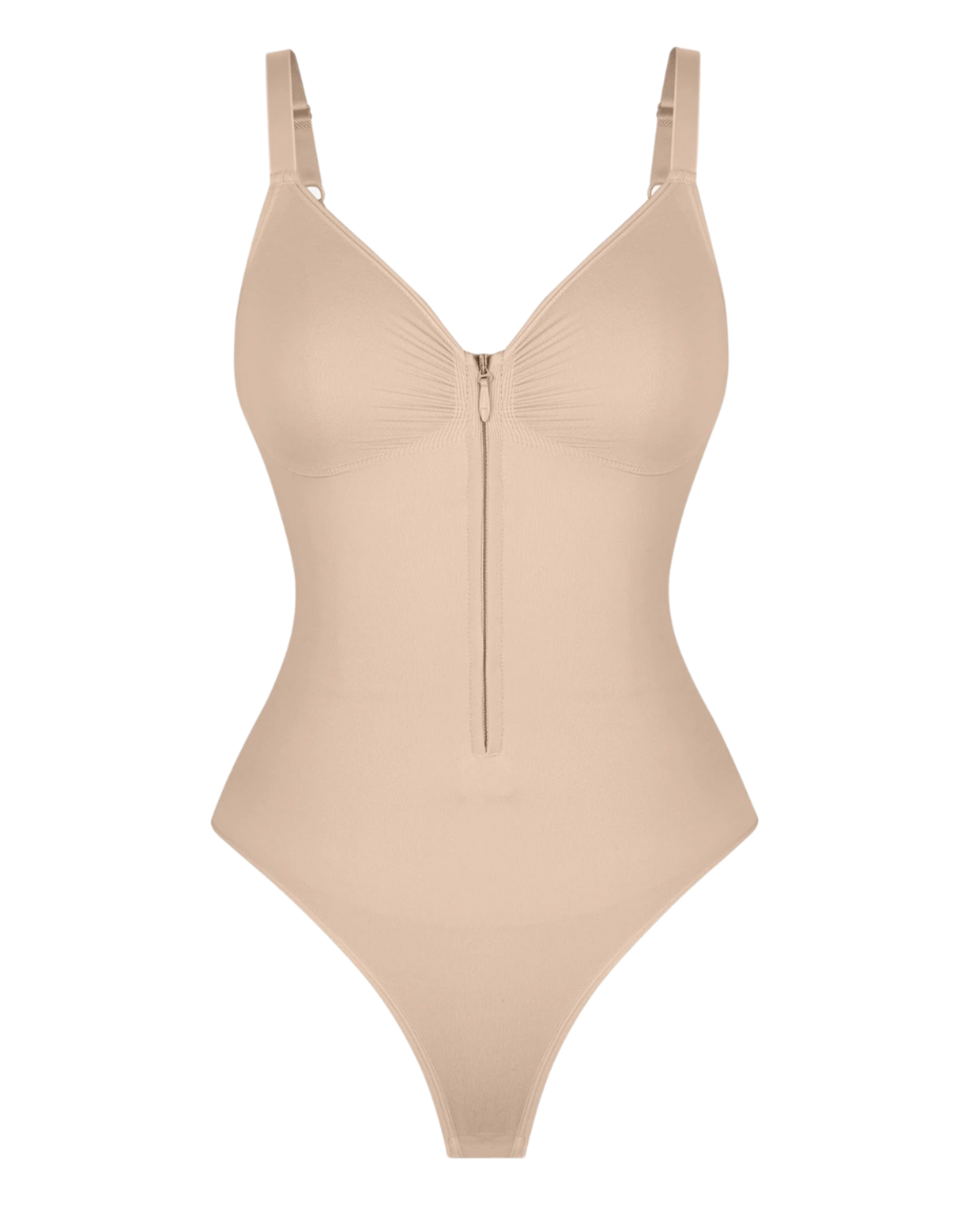 Comfure™  Seamless Tummy Control Zipper Sculpt and Support Bodysuit